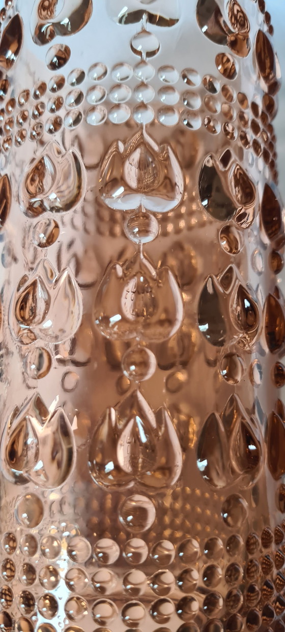 Pressed Glass Vase In Rosalin, Design Rudolf Jurnikl 1960s For Glassworks Rudolfova Huť / Sklo Union (Model (photo 7 of 13)