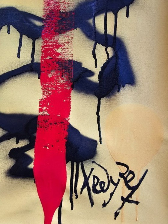 Image 1 of Tadas ZAICIKAS "TEDYZET" - Scarlet Division - Kunstenaarsdoek