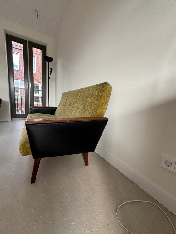 Image 1 of Vintage bankstel (stoel en driezitsbank)