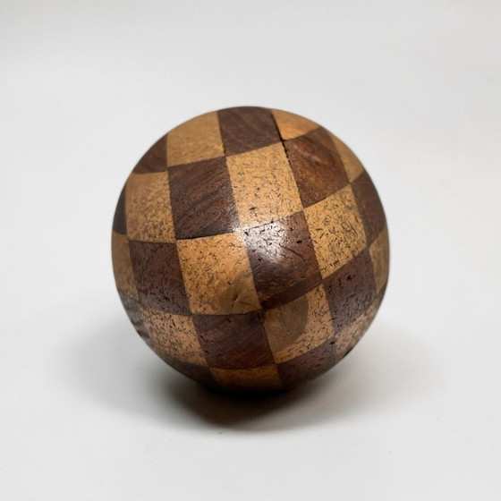 Image 1 of Vintage houten sculptuur, eivormig, in Weense werkplaatsstijl – Koloman Moser / Therese Trethan Art