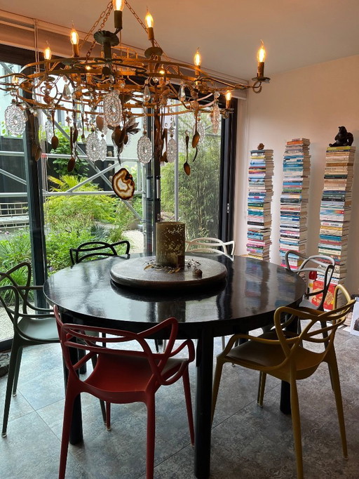 6 Kartell dining chairs and table