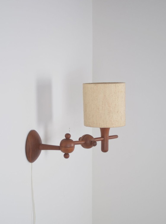 Danish Wall light in teak with hinges, 1960s – Wood, Iron (photo 4 of 7)