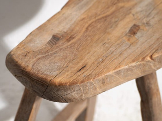 Antique oriental primitive style stool (c.1920) #2 (photo 12 of 40)