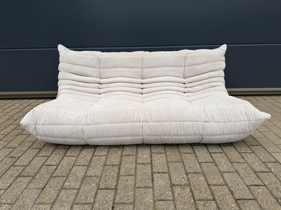 Image 1 of Ligne Roset Togo 3-seater, 2-seater and corner sofa in Beige Corduroy