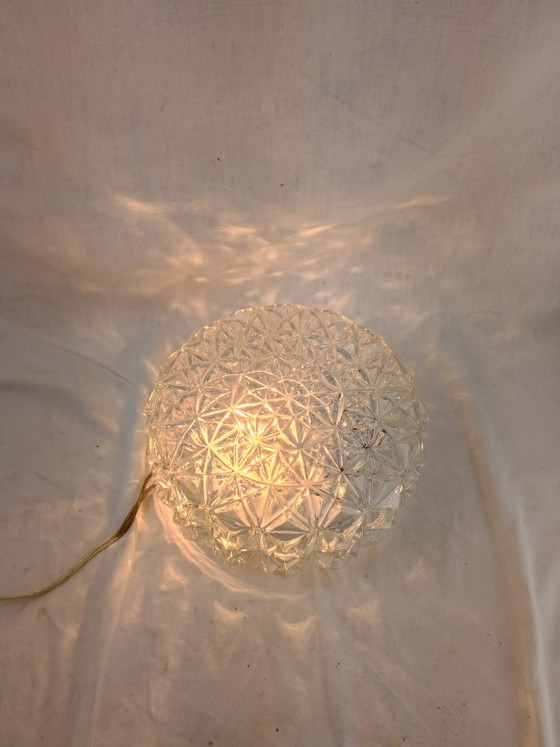 Image 1 of Elegante vintage Franse plafondlamp, vlak gemonteerd, VIANNE, midden 20e eeuw