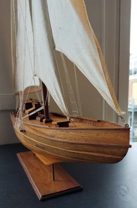 Image 1 of Vintage handgemaakt houten modelschip – Shackleton's Endurance (96 cm)