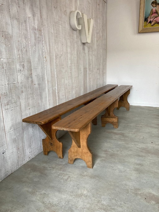 Pair of farm benches 250cm