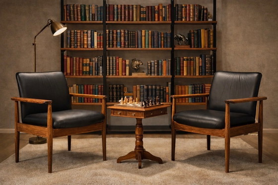 Image 1 of 2 chaises « Diplomate » Finn Juhl, modèle 209, fabriquées par France & Son-Danemark, 1955-1965