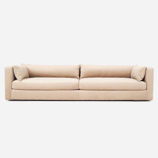 Sofa SZTOKHOLM beige velour, Scandinavian design