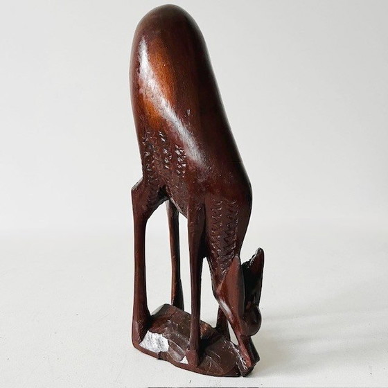 Image 1 of Statua in legno di un cervo, un'antilope, una gazzella, metà secolo, anni '60