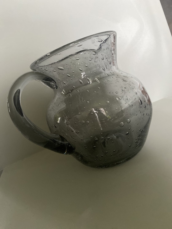 Image 1 of Jarra/jarra de vidrio hecha a mano con burbujas