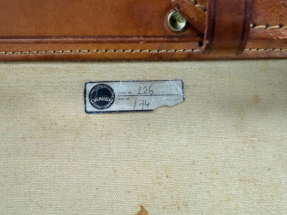 Image 1 of 2x Børge Mogensen Cognac-Leder und Eiche, spanischer Stuhl für Fredericia, 1960