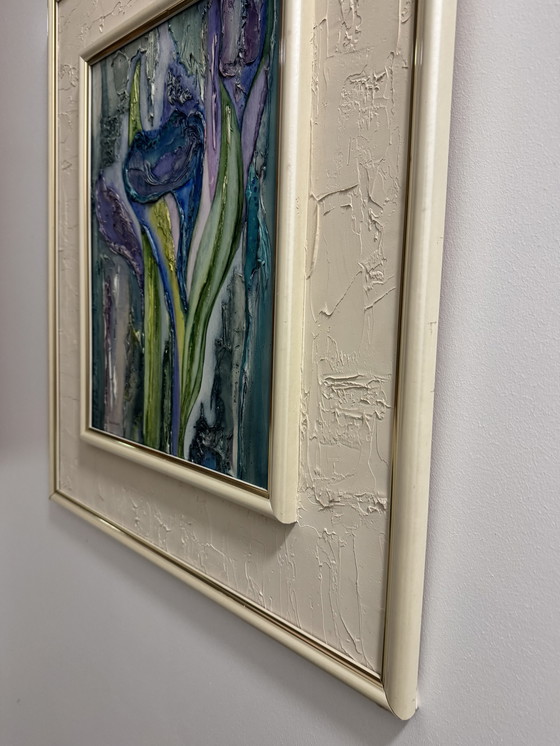Image 1 of Painting of the blue arum lily by Joëlle Lallagüe, 1993