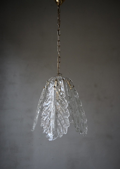 Lámpara de araña italiana Sylcom Light de cristal de Murano.