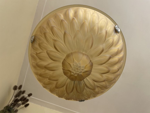 Lampe pendante Lampe à échelle Art Deco 1930s Model Artichoke French