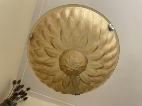 Image 1 of Hanglamp Schaallamp Lamp Art Deco 1930 Model Artisjok Frans