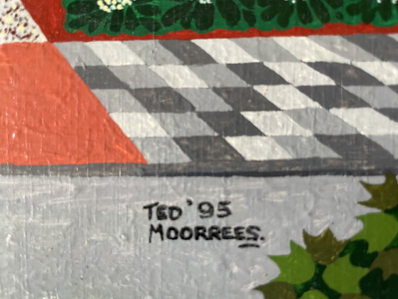 Image 1 of Ted Moorrees su pintura sobre tabla "La Liberación", 1995