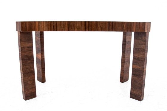 Image 1 of Art Deco walnut coffee table, Poland, 1960s.