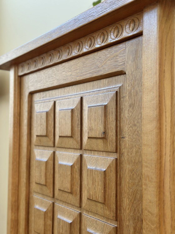 Image 1 of Vintage wandmeubel highboard Deens Henning Kjærnulf jaren 70