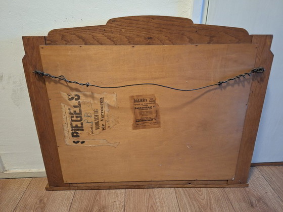 Image 1 of Vintage art deco spiegel 1930 Amsterdamse school 