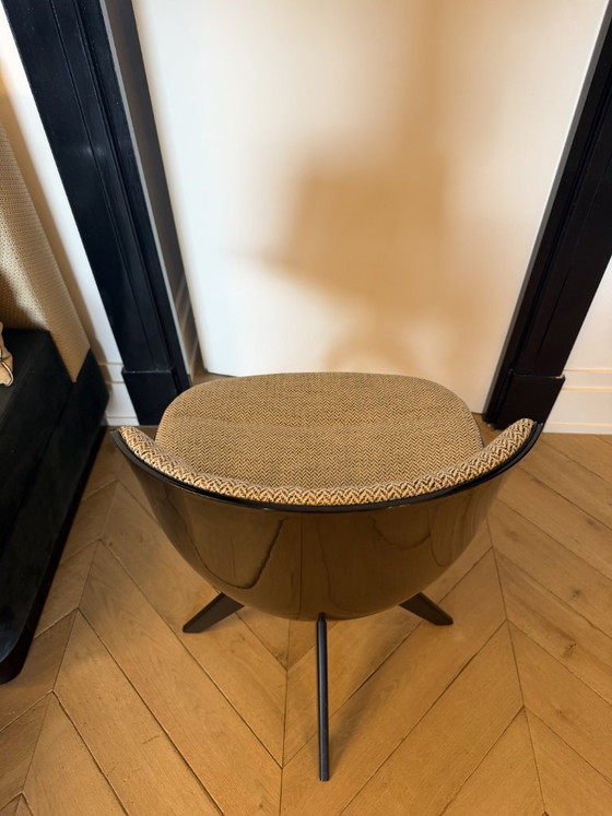 Sedia girevole nera e beige, MDF Italia, Sedie girevoli, Tessile, Plastica, Nero, Modern (foto 5 di 5)