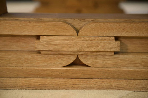 Eichentisch dekorative Kunst 1940er Jahre – Esstische, Holz, Art Deco (photo 9 of 15)