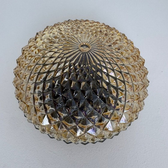 Image 1 of PICCOLA LAMPADA DA PARETE ROTONDA VINTAGE AMBRA