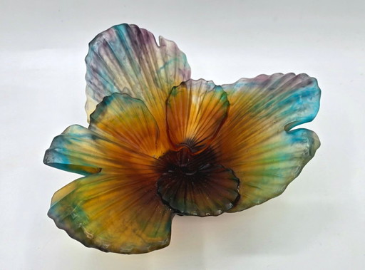 Emilio ROBBA en DAUM - Palm Tree Bowl van glaspasta