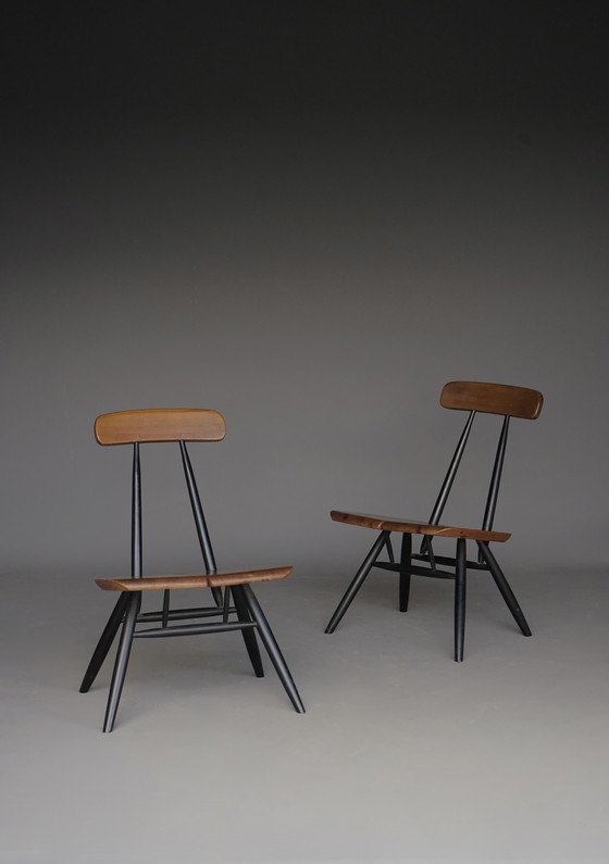 Image 1 of Pirkka Lounge Chairs by Ilmari Tapiovaara for Laukaan Puu. Set of 2