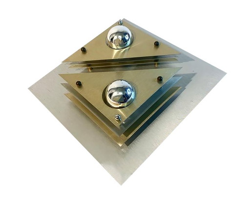 Applique Vintage - Laiton et Aluminium - 1970