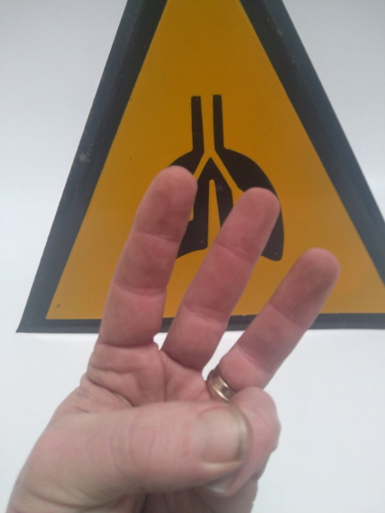 Image 1 of Panneau émaillé vintage : Respirez