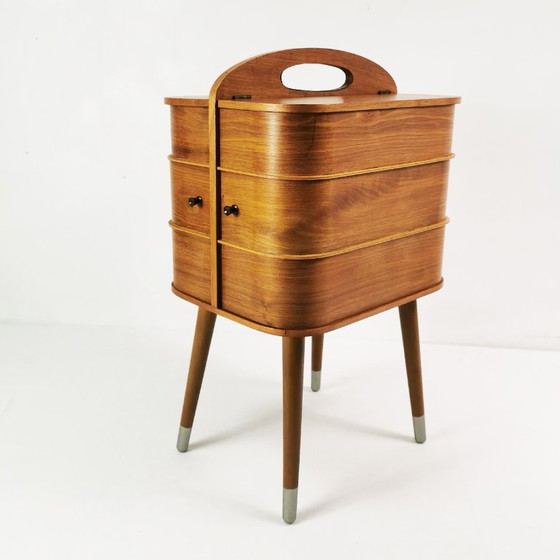 Mid-century teak sewing organizer, 1960s – Side tables, Wood (photo 3 of 15)