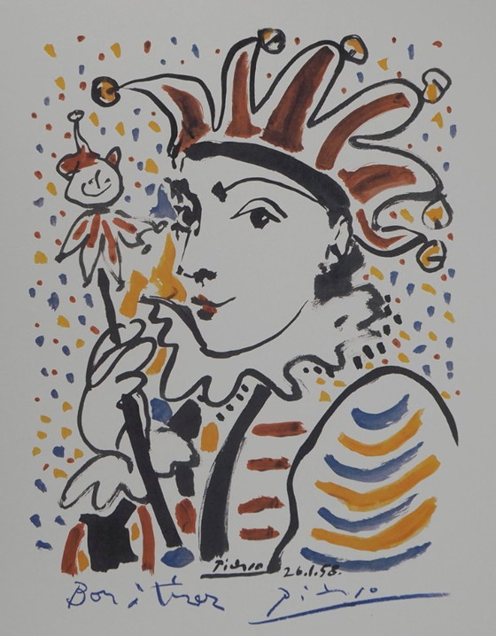 Pablo Picasso: Carnival, The Fool, Signed Lithograph – Lithographs & prints, Paper (photo 4 of 5)