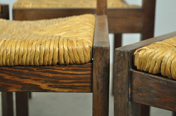 Image 1 of Vintage Wenge dining chairs in modern minimalist style, 1960s