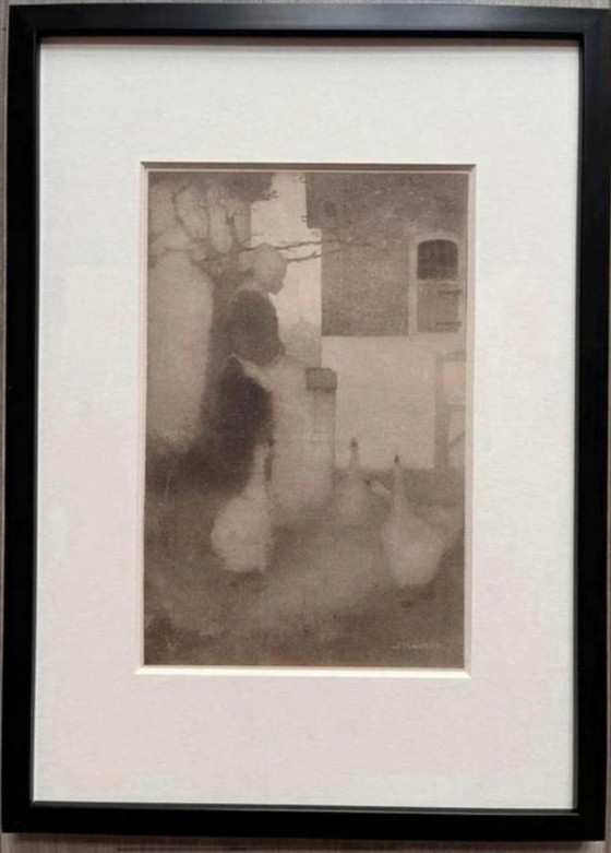 Image 1 of Jan Mankes 1889-1920 / Original Heliogravure Ganzenliesje 1923