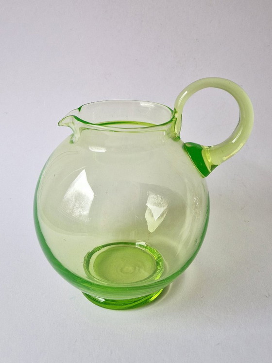 Image 1 of Kristalunie Maastricht - Water jug ​​"Global" by W.J. Rozendaal - 1932