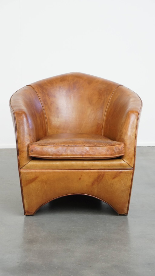 Vintage Schapenleren Design Fauteuil van Bart van Bekhoven