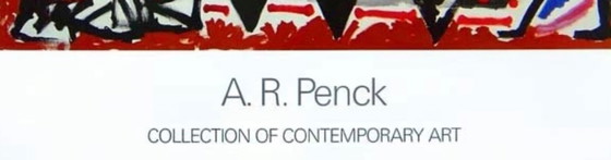 Image 1 of A.R. Penck: "Ereignis in NY II, 1983". Offsetlithographie in ausgezeichnetem Zustand.