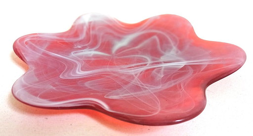 Murano glazen schaal of sieradenschaal, jaren 70, 31 cm breed