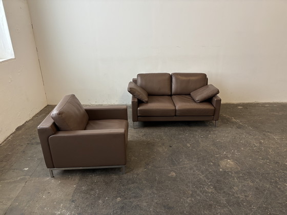Image 1 of Rolf Benz EGO Ledergruppe Couch Sessel 