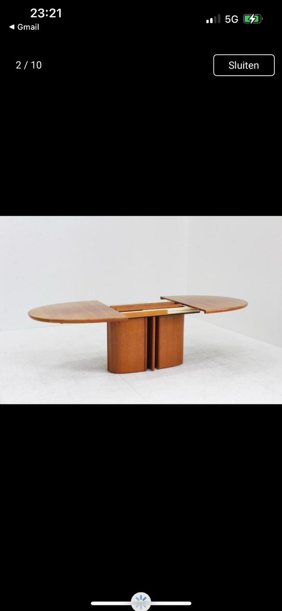 Image 1 of Vintage Skovby extendable oval dining table
