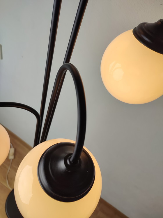 Image 1 of Space Age Floor lamp waterfall spheres 1970s black