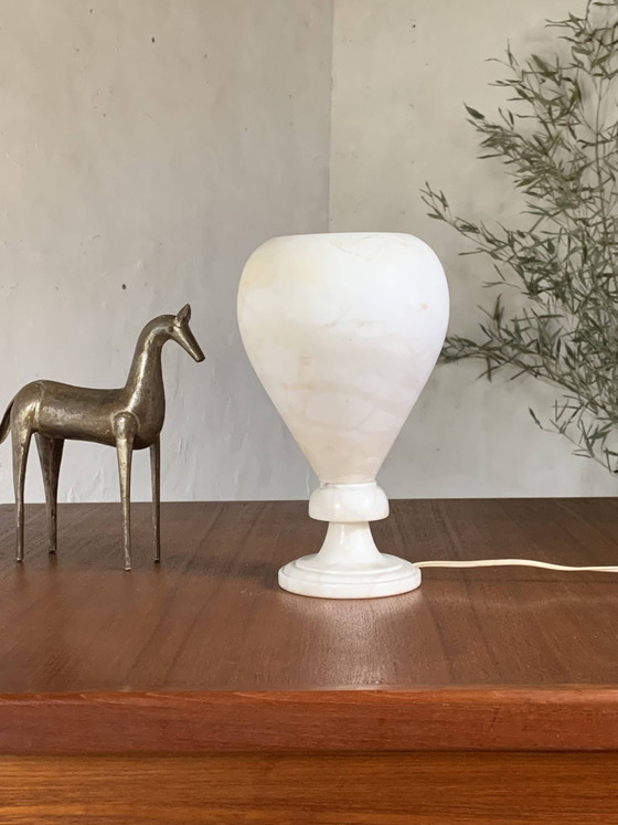 Image 1 of Vintage alabaster table lamp