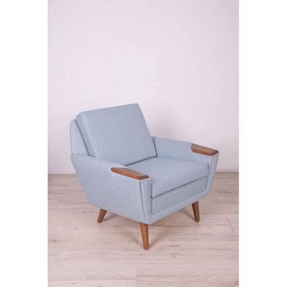 Image 1 of Mid Century Deense bank en fauteuil, jaren 1960