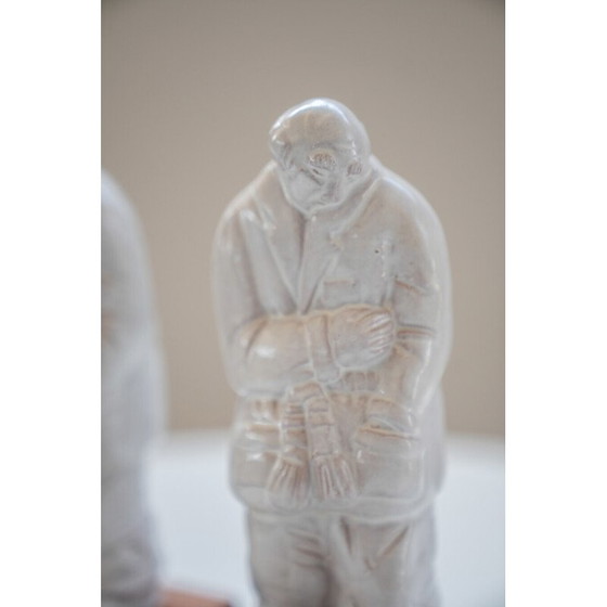 Image 1 of Pair of vintage Faenza-Goffredo Gaeta ceramic figurines, 1970