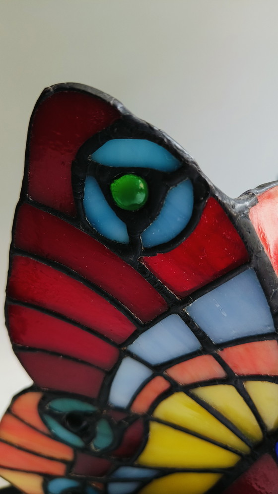 Image 1 of Mabrilux stained glass tiffany style butterfly lamp belgium