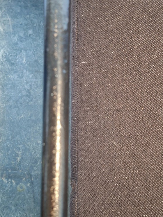 2x Retro Stühle, Sessel, Metall, Stoff, Schwarz (Foto 8 von 13)