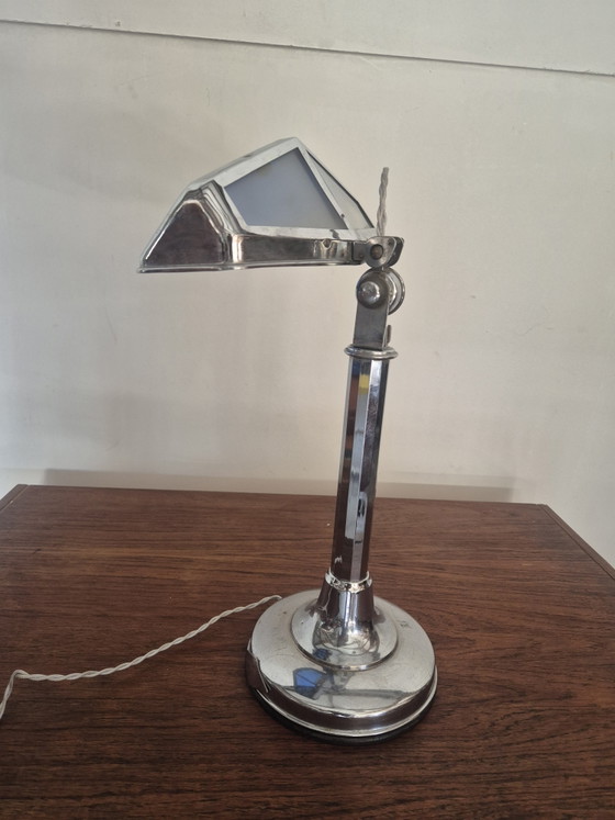 French Art Deco Desk Lamp by Pirouett 1930 – Table lamps, Metal, Glass (photo 11 of 15)