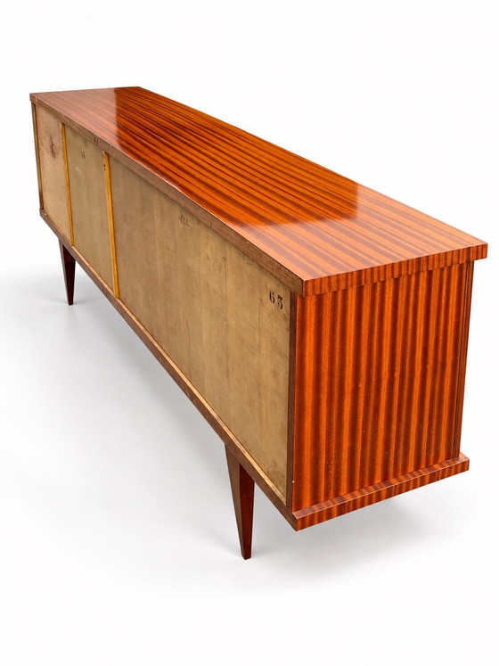 Vintage retro jaren 60 Dressoir – Glas, Hout (photo 13 of 15)