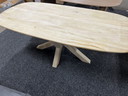 Tavolo da pranzo ovale in legno di mango tropicale 200 cm
